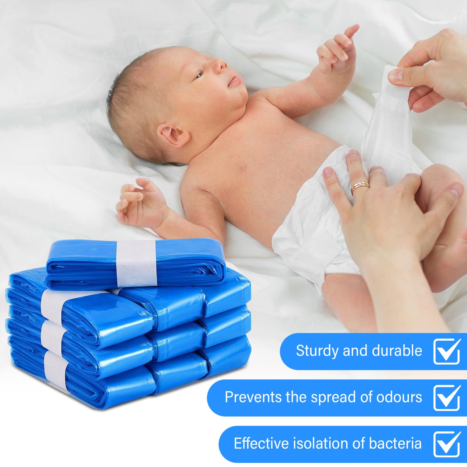 10 Piezas Recambios Contenedor de Pañales Recambios de Papeleras de Pañales Recambios con Perfumadas Compatible para Pañales