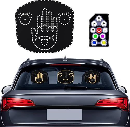 Miniatura 1 de Luz recargable para el dedo del coche y luz de señal de expresión, luz de dedo de mano con control remoto, luz de gestos del coche para expresarse,