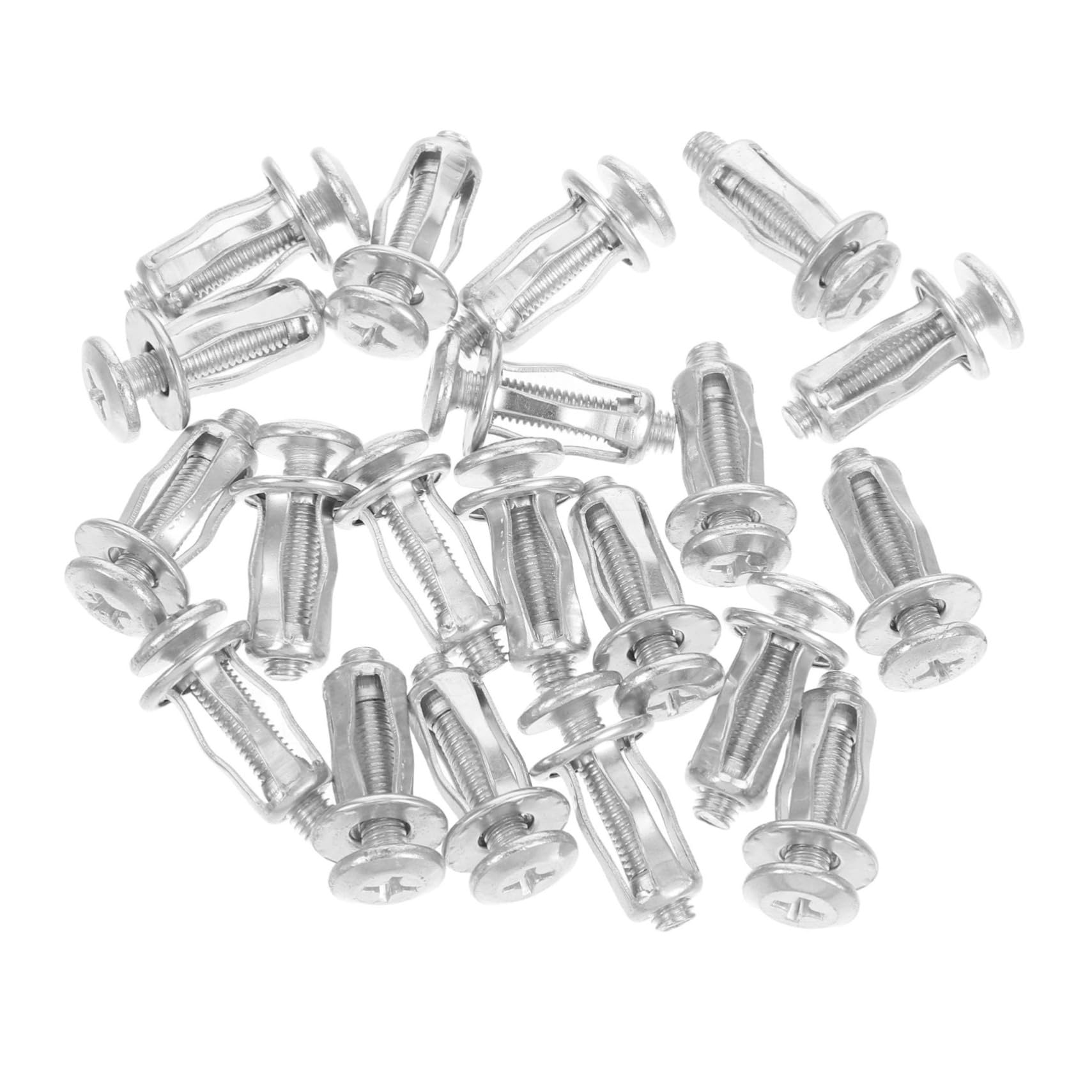SOLUSTRE Plasterboard Wall Anchors 20pcs Door Anchor Screws Set Carbon Steel Rustproof Expansion Screws