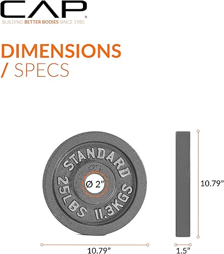Miniatura 85 de CAP Barbell Placa de peso olímpica de 2 pulgadas Múltiples opciones
