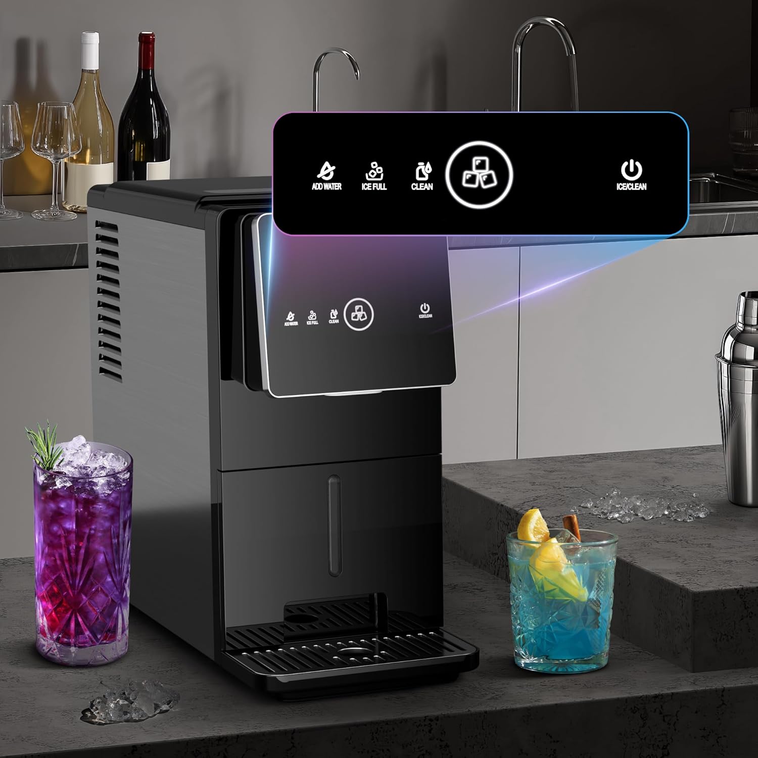 Kismile Countertop Nugget Ice Maker 33LBS/Day | Soft Chewable Ice thumbnail 6