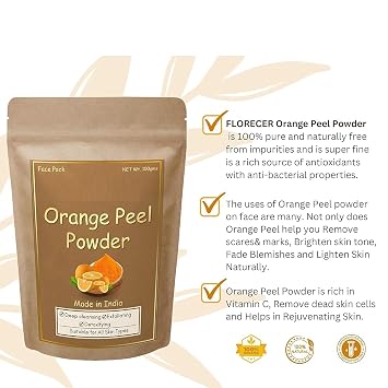 Oran.ge Peel Pow.der For Sk.in | Face Pack | Oil Control | Tan Removal | Acne And Pimpes | Scars | Glowing Sk.in | Natural Sk.in Cleanse With Vitamin C | Organic | S.kin Whitening- 100 Gram