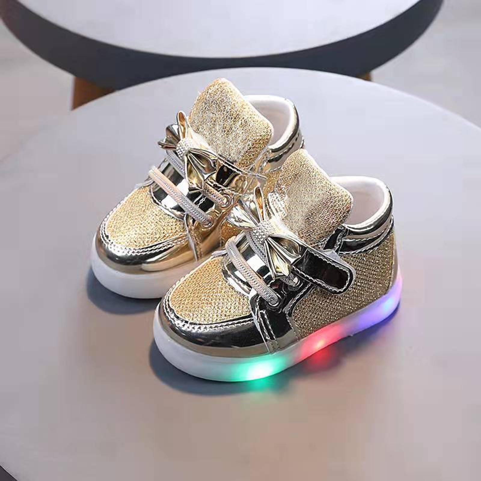 Chaussures de tennis pour filles - Lumière LED - Chaussures décontractées pour enfants - Sandales souples pour enfants - Chaussures de sport pour fille - Chaussures de basket-ball