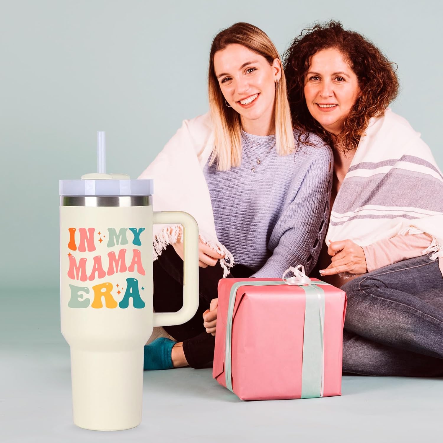 momocici Mama Cup Tumblers Gifts.40oz In My Mama Era Tumbler with Handle.Mama Gift.Mama Cups.Mama Tumbler.40oz Birthday Christmas Mothers Day Gifts for Mama. - Image 3