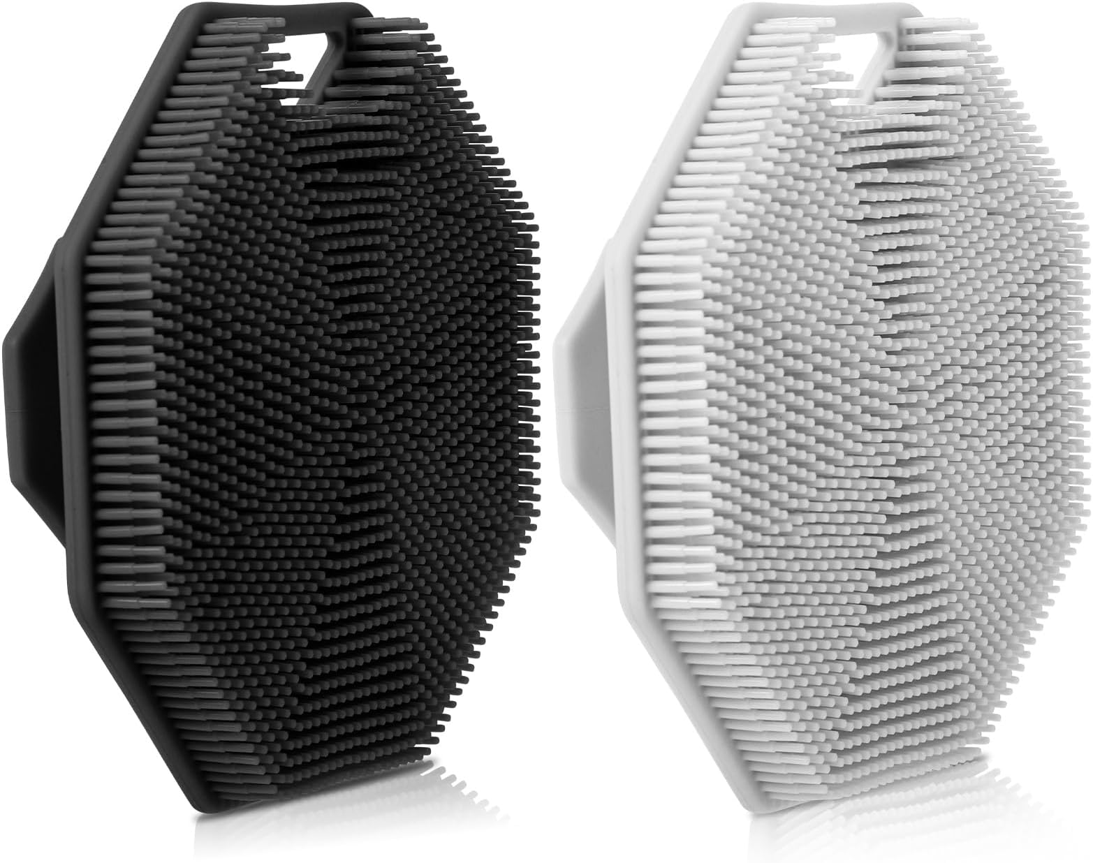 2 Pcs Silicone Body Scrubber, Exfoliating Body Buffer Flat Body Scrubber Christmas Gifts for Men Women Use in Shower