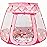 Crayline Pop Up Princess Tent with Star Light, Toys for 1 2 3 Year Old Girl Birthday Gift, Baby Girl Toys, Ball Pit for 12-18 Months Toddler Gift, Easy to Pop Up and Assemble(Pink)