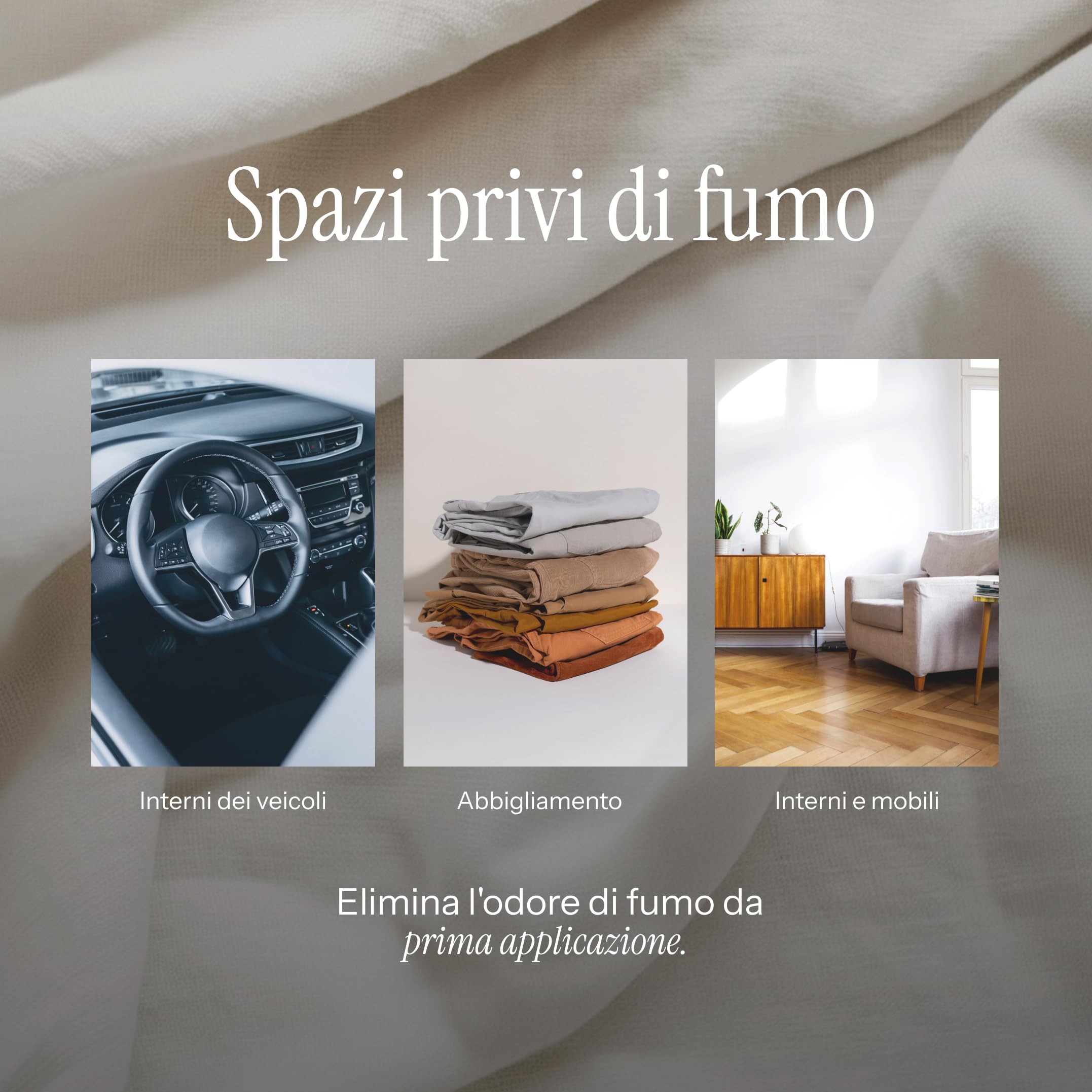 Spray Elimina Odori Ambiente | Neutralizzatore di cattivi odori più persistenti | Spray Igienizzante Tessuti, Tappezzerie e Tutte le Superfici | Antiodore per Casa | Profumatore per Ambienti