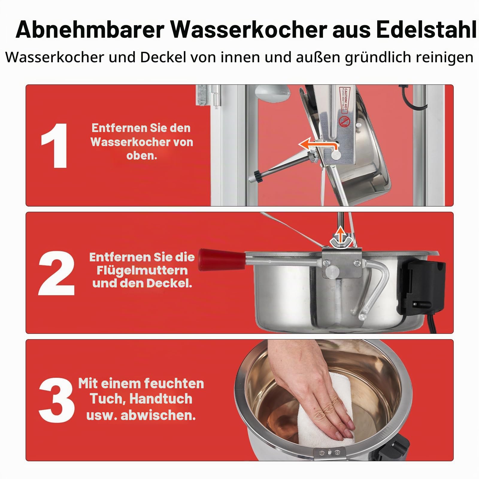 VEVOR Popcornmaschine Popcornautomat Popcorngerät 850 W, 8 oz Kessel für 48 Tassen pro Ladung, Popcornmaschine für die Arbeitsplatte mit gehärtetem Glas, inklusive 4 Schaufeln Maschine mit Kino-Stil