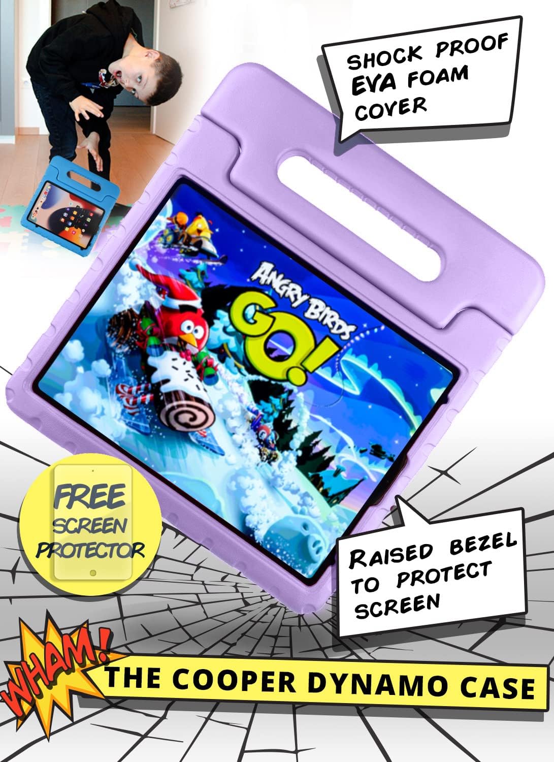 Cooper Cases Kid's Entertainment & Connectivity Bundle: Cooper Dynamo iPad Stand + ChatStand Phone Stand - Compatible with iPad Pro 12.9 (3rd-6th Gen) and Smartphones image 4