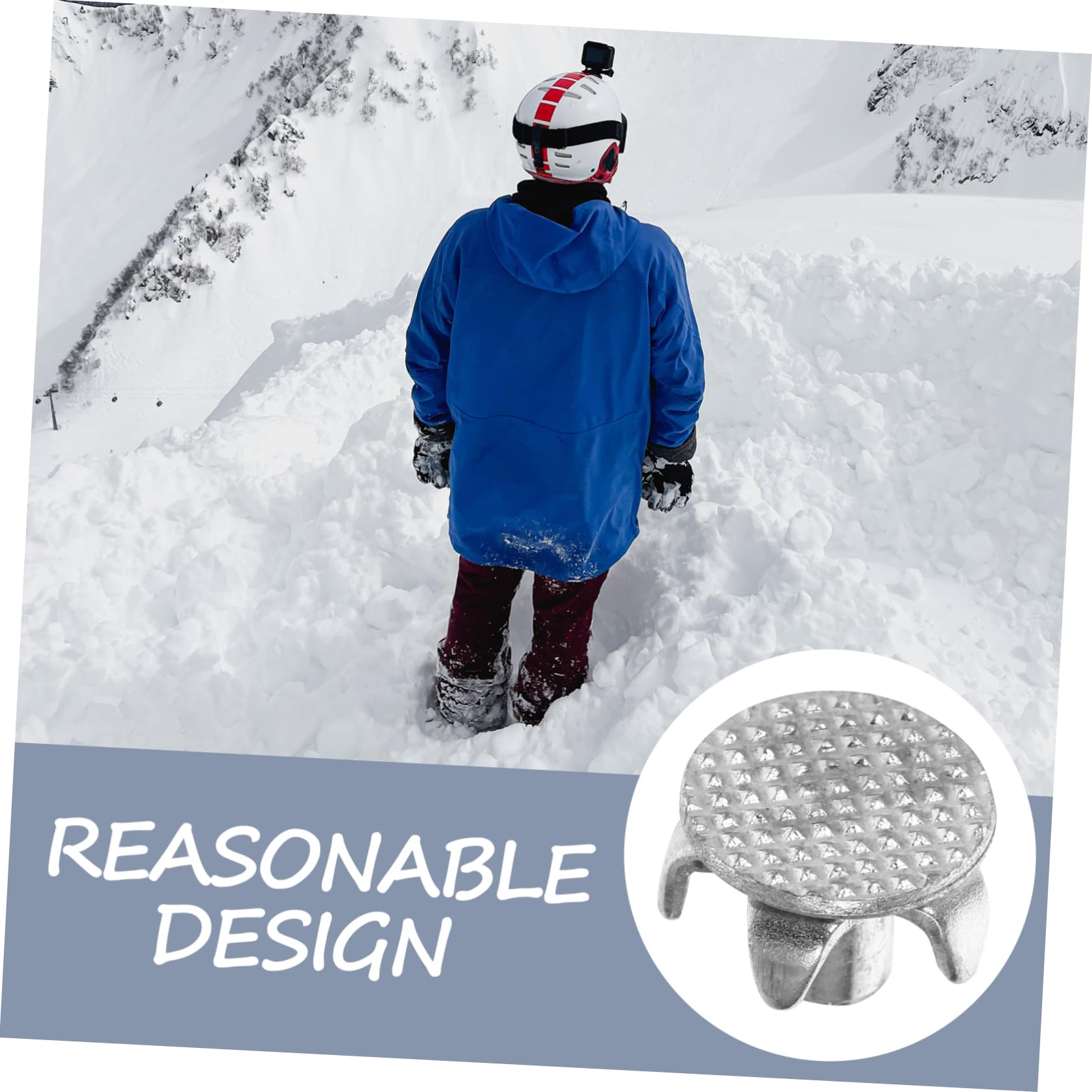 45 Piezas Crampones De Uñas Clavo De Zapato De Campo De Nieve Tacos De Hielo Puños De Nieve Pinzas Antideslizantes Empuñaduras Seguras para Zapatos Zapatero Práctico Acero Silver