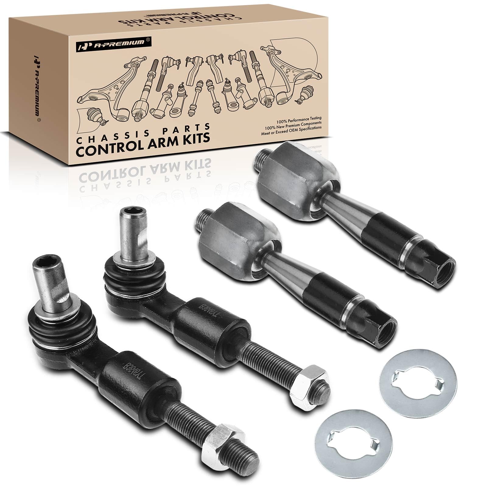 Frankberg 4x Bras de Suspension Rotule de Direction Avant Gauche Droite | Compatible avec P.a.s.s.a.t Variant 3B6 P.a.s.s.a.t 3B3 A6 4B2 A6 Avant 4B5 A8 4D2 4D8 Remplacer# ES3646,EV440