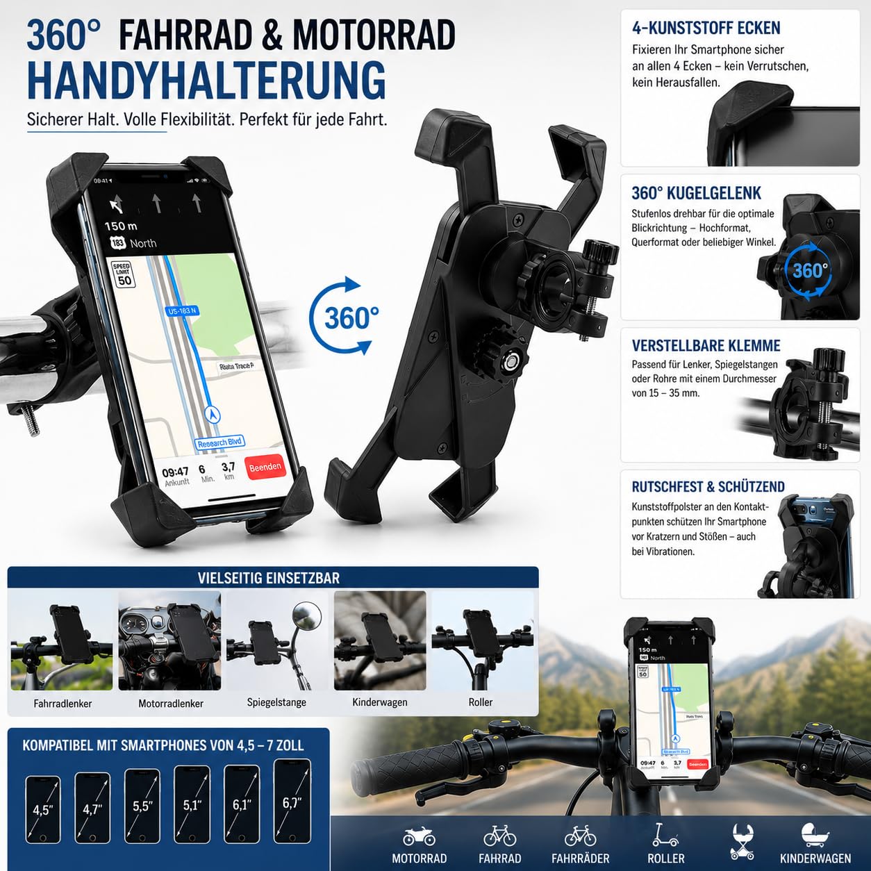 handyhalterung fahrrad s21 ultra Halterung passend für Samsung Galaxy S26 S25 S24 S23 S22 5G + Plus FOCUS:mit 2020 Cube Stereo Hybrid LaB_prod