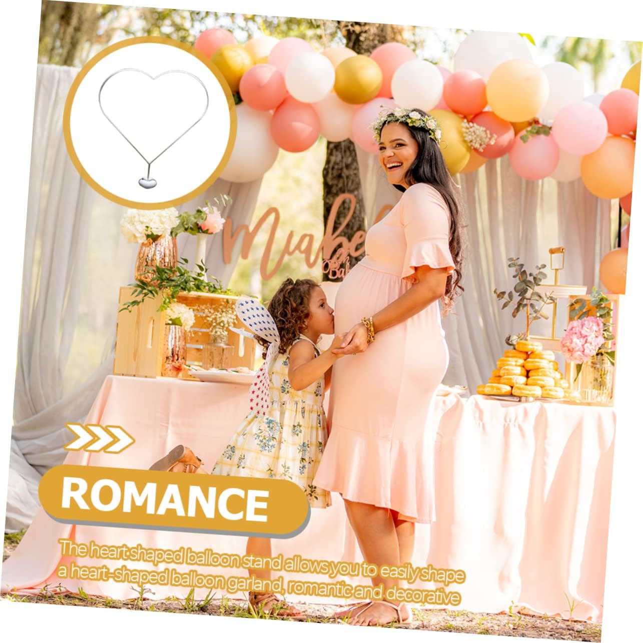 Flexible Poles Balloon Arch Heart Shaped Stand 1.5m Wedding Party Decorations