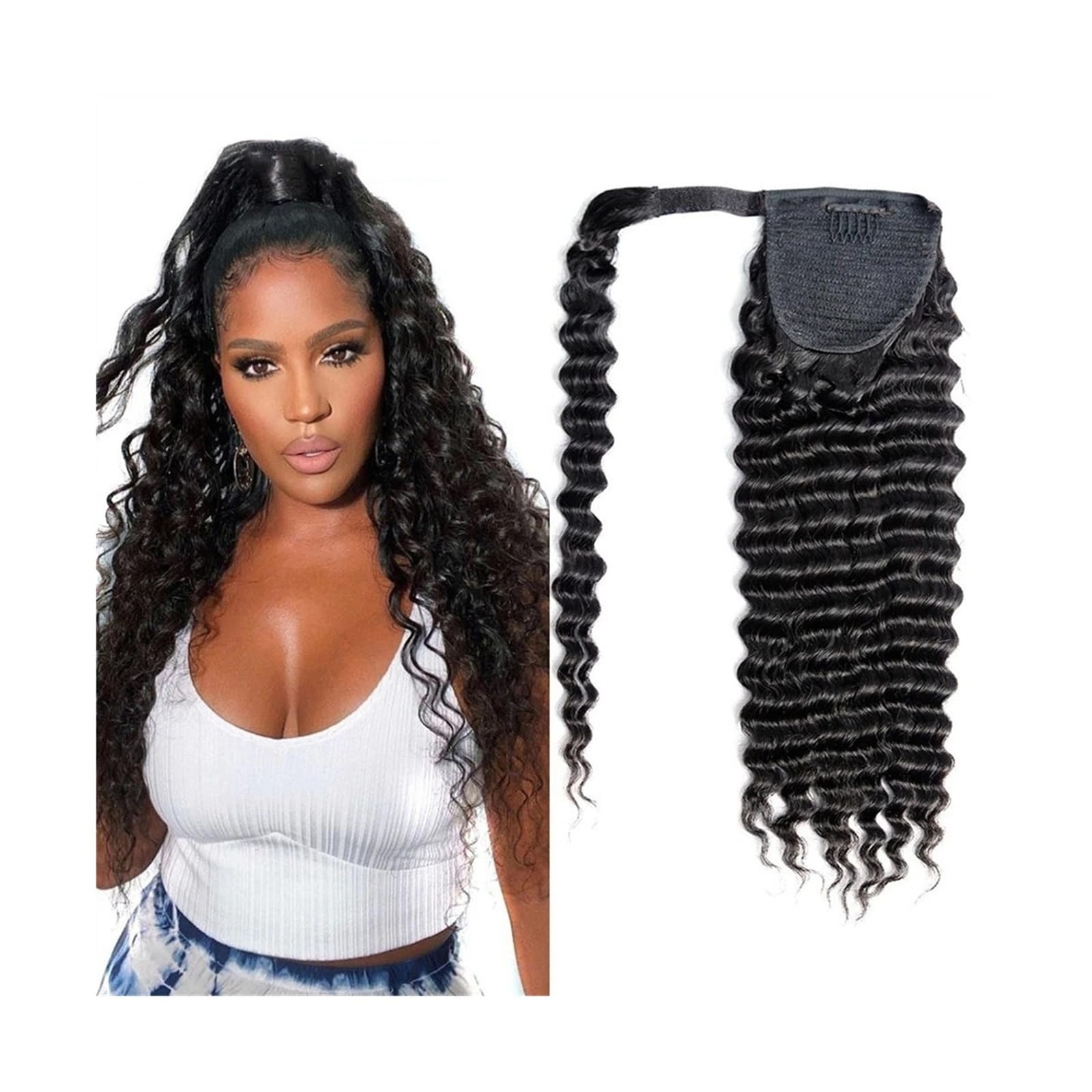 Cola de caballo rizada para transformar el cabello fino en una melena con ondas profundas 7