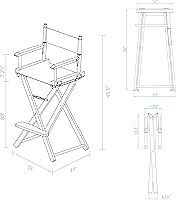 Vista 3 de Casual Home silla de director de 18 pulgadas, únicamente armazón, Madera, Honey Oak