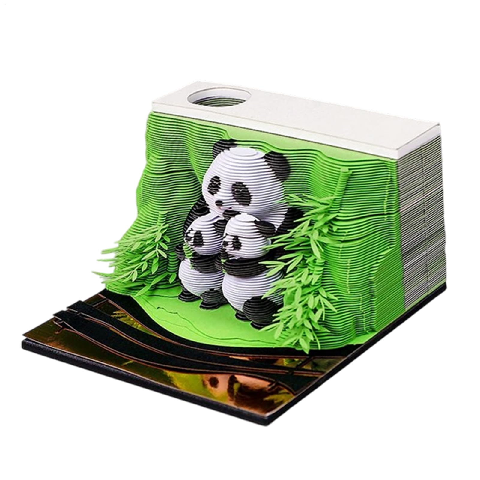 Calendrier 3D 2026 panda, bloc-notes sculpté idéal pour enseignants - 8