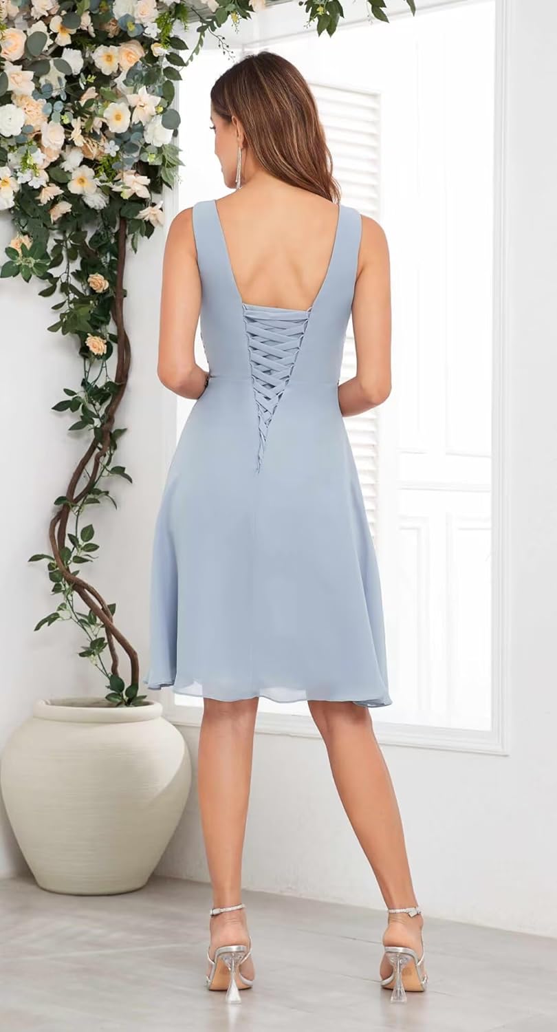 2 Piece Mother of The Bride Dresses for Wedding Tea Length Lace Chiffon Ruffle Formal Dress with Jacket - Image 2