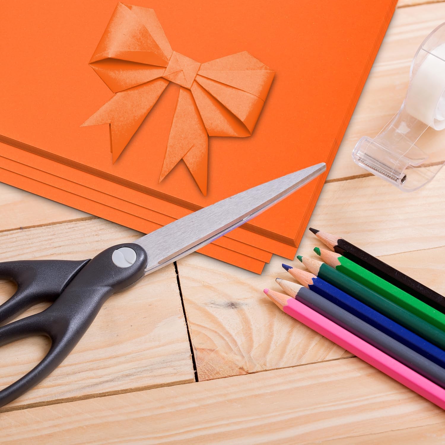 300 Sheets Orange Cardstock Paper 8.5 x 11,A4 Construction Paper for Card Making, Kids Art Crafts, Scrapbooking, Heavyweight Colored Craft Paper for DIY, Card Stock for School Projects