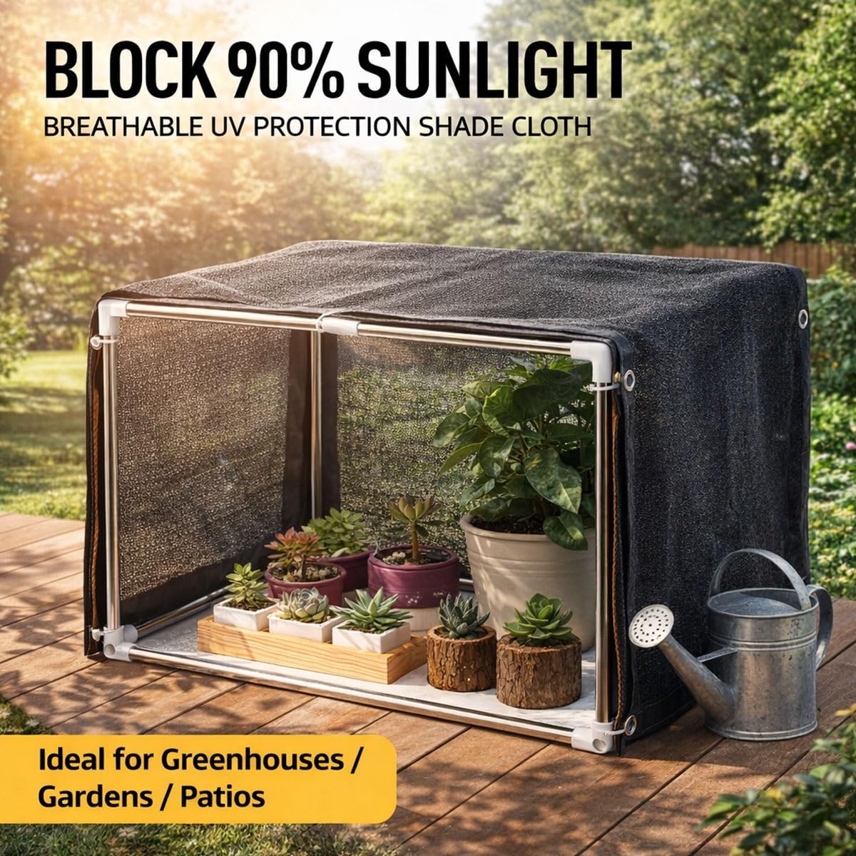 Recular Sun e żagiel na patio, żywica UV, wodoodporny zadaszenie z przelotkami, żywica na zewnątrz, do ogrodu, na balkon, wiata i basen, ochrona przed słońcem, 0,9 x 30 m
