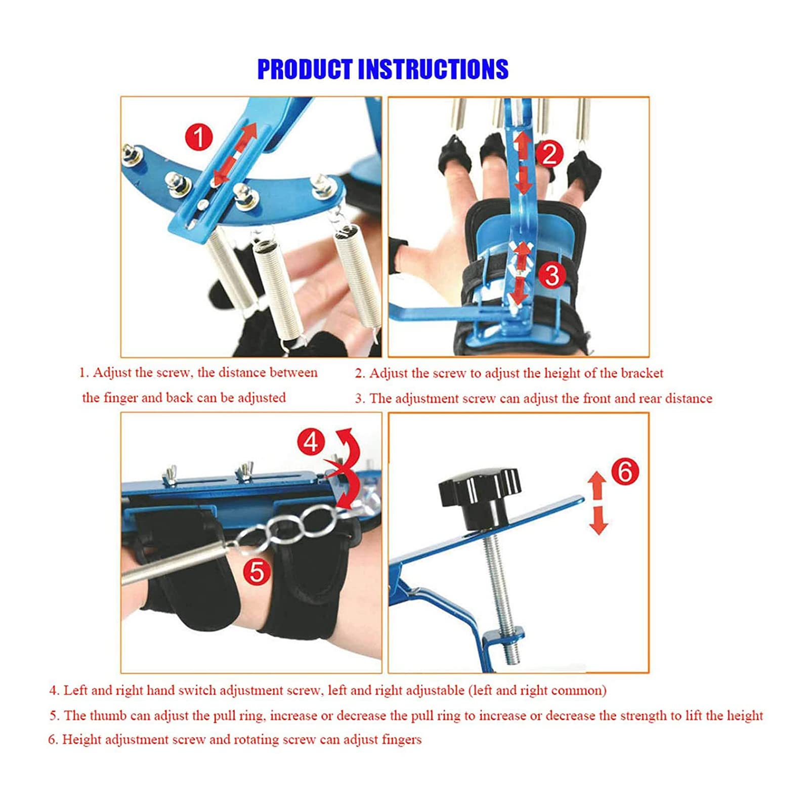 Soporte de férula de Mano, ortesis Protectora de muñeca Brace Entrenamiento de rehabilitación de Manos Ortesis de Dedo para accidente cerebrovascular Hemiplejía Paciente Longin