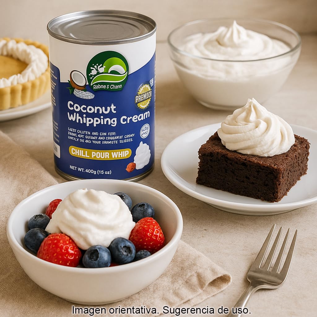 Nata de coco para montar 400 ml alternativa vegetal vegana cremosa sin lácteos gluten ni soja