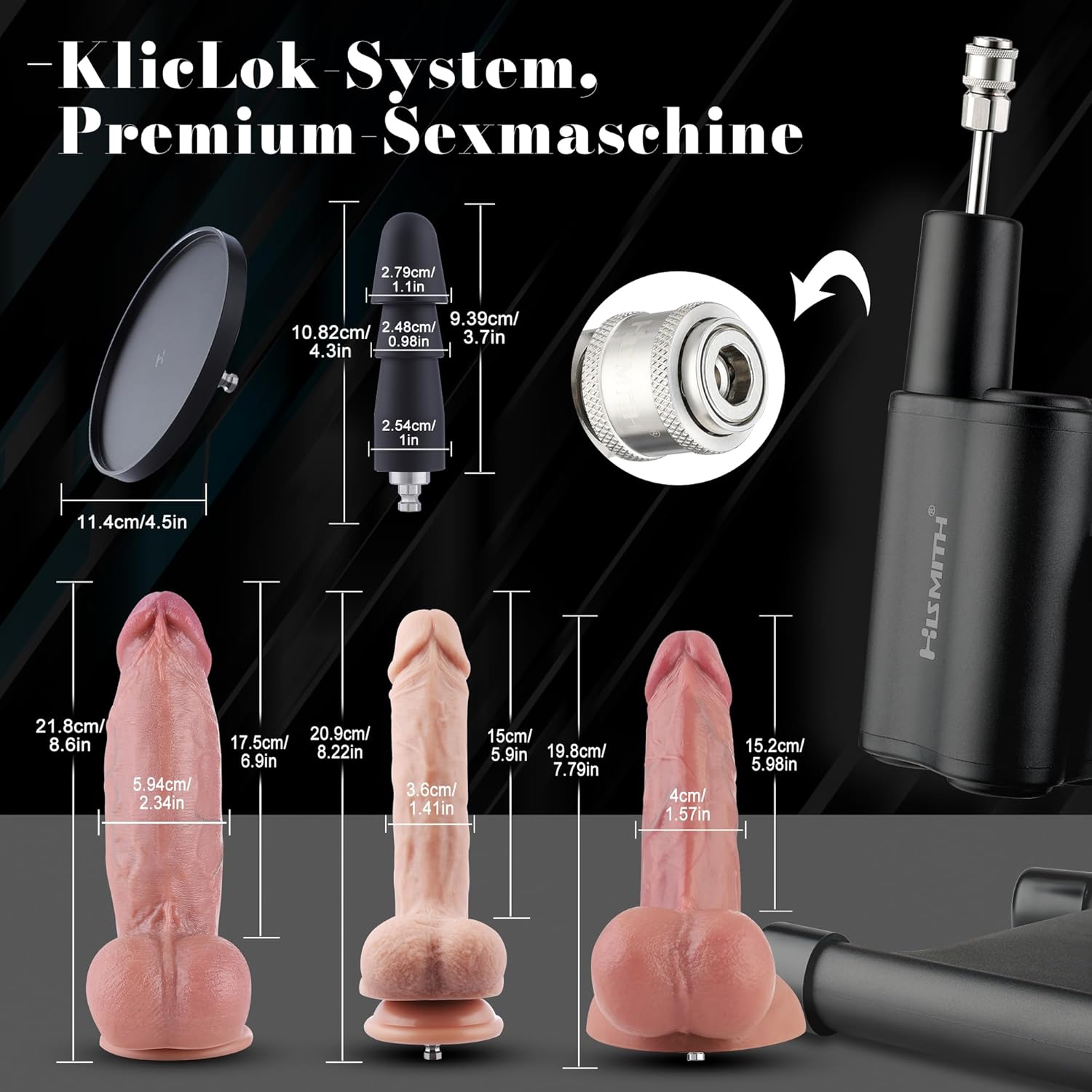 Hismith Premium Sex Machine, APP Controlled Sex Machine with KlicLok System, Love Machine for Anniversaries, Foldable 2.0 Pro