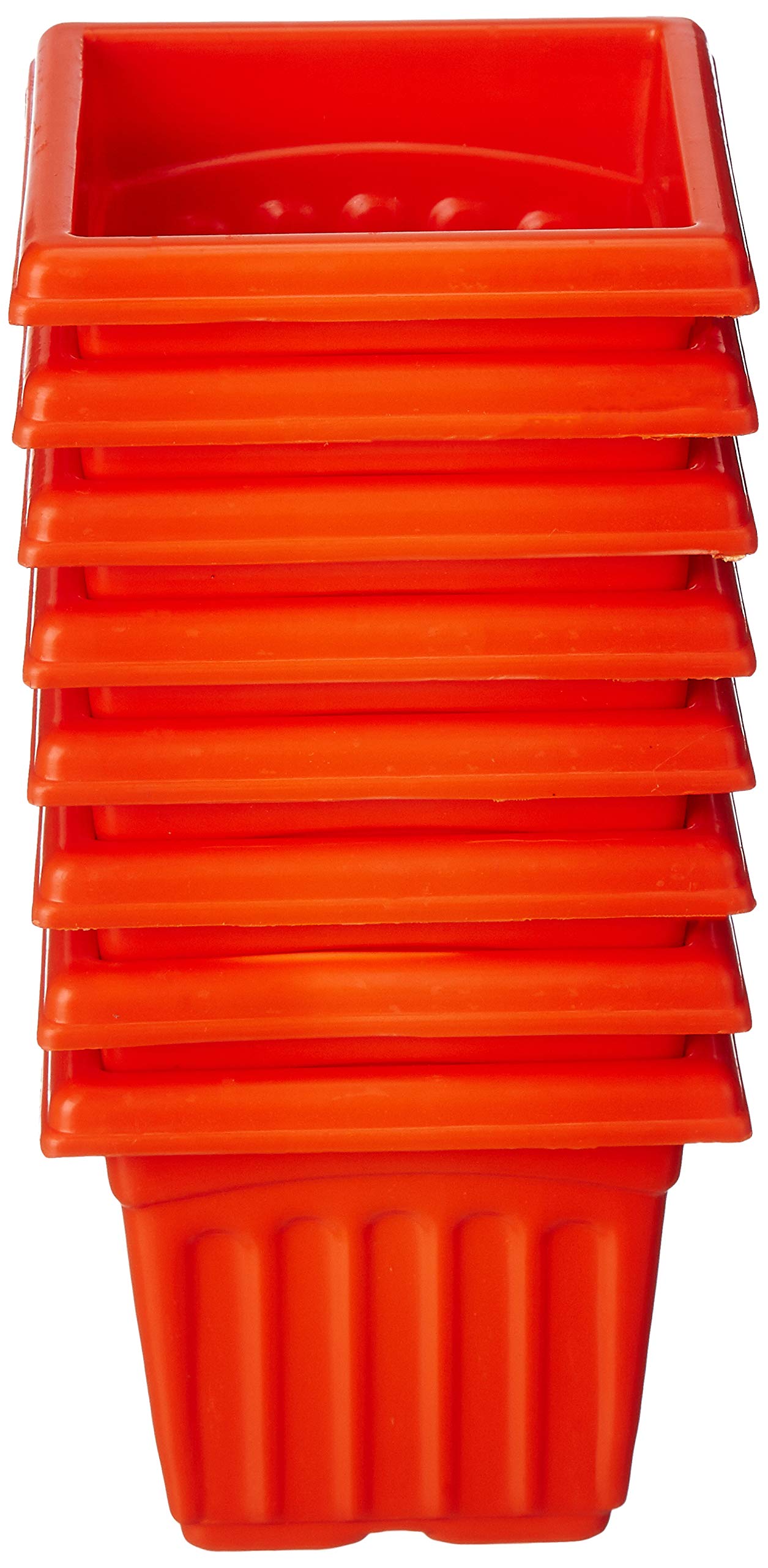GARDENS NEED Orange Plastic Planters - Set of 8 -2