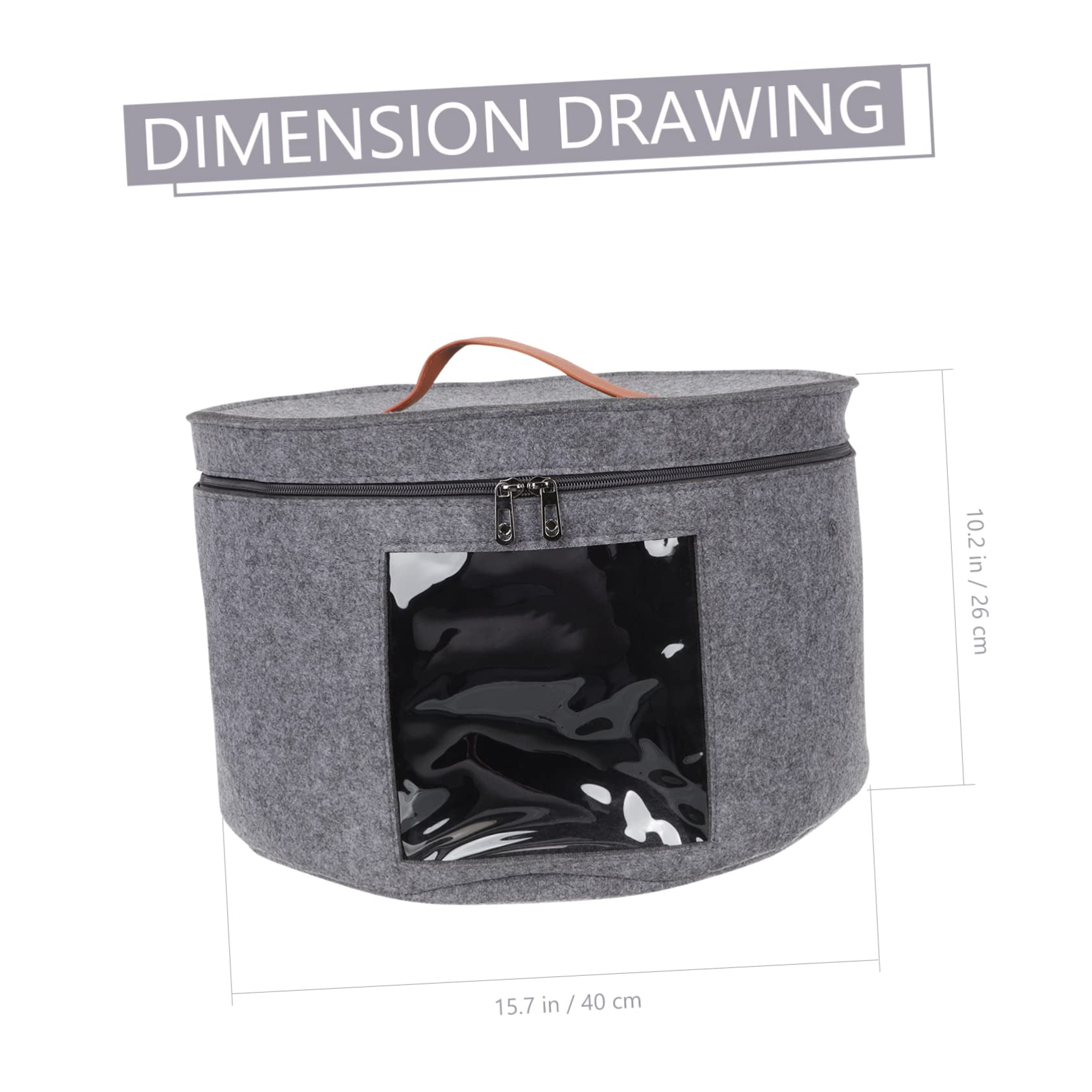 PRETYZOOM Hats Organizer for Men Women Hat Boxes Storage Case for Travel Round Lid