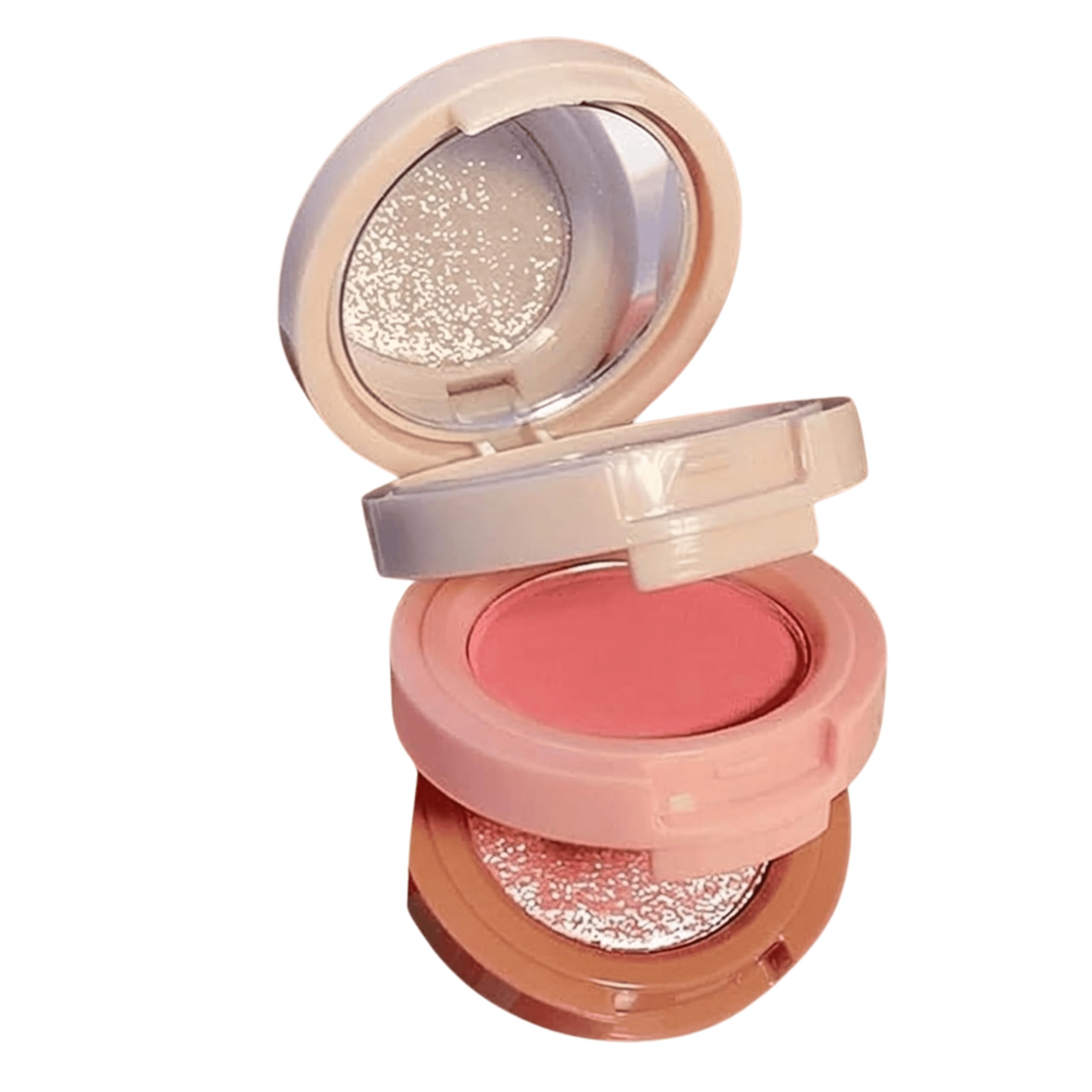 3-in-1 Blusher + Highlighter Makeup Palette | Lightweight Cheek Color for Natural Glow | Compact Travel-Friendly Face Palette for Women & Girls – Blush & Shine-picture-48