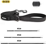Fida 4 FT Enceinte de chien lourd avec 2 Poignées rembourrées confortables, Poignée de circulation & Crochet avancé Easy Snap, lead de marche réfléchissant pour grand, moyen & Petits chiens de race, vert