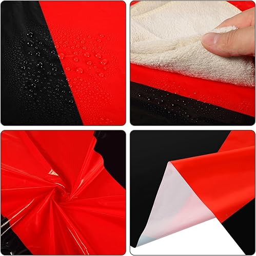 Miniatura 3 de Oudain 12 manteles desechables de plástico de 54 x 108 pulgadas para mesas rectangulares, impermeables, para fiestas de magos, baby shower, boda,