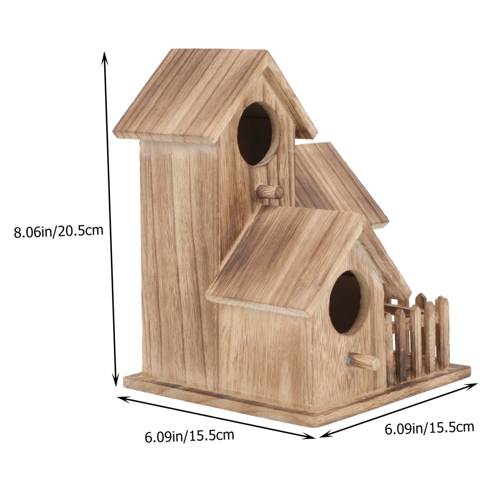 TOYANDONA Villa Nido De Pájaro Casa De Madera para Pájaros Caseta De Cría para Periquitos Uso Jardín o Patio