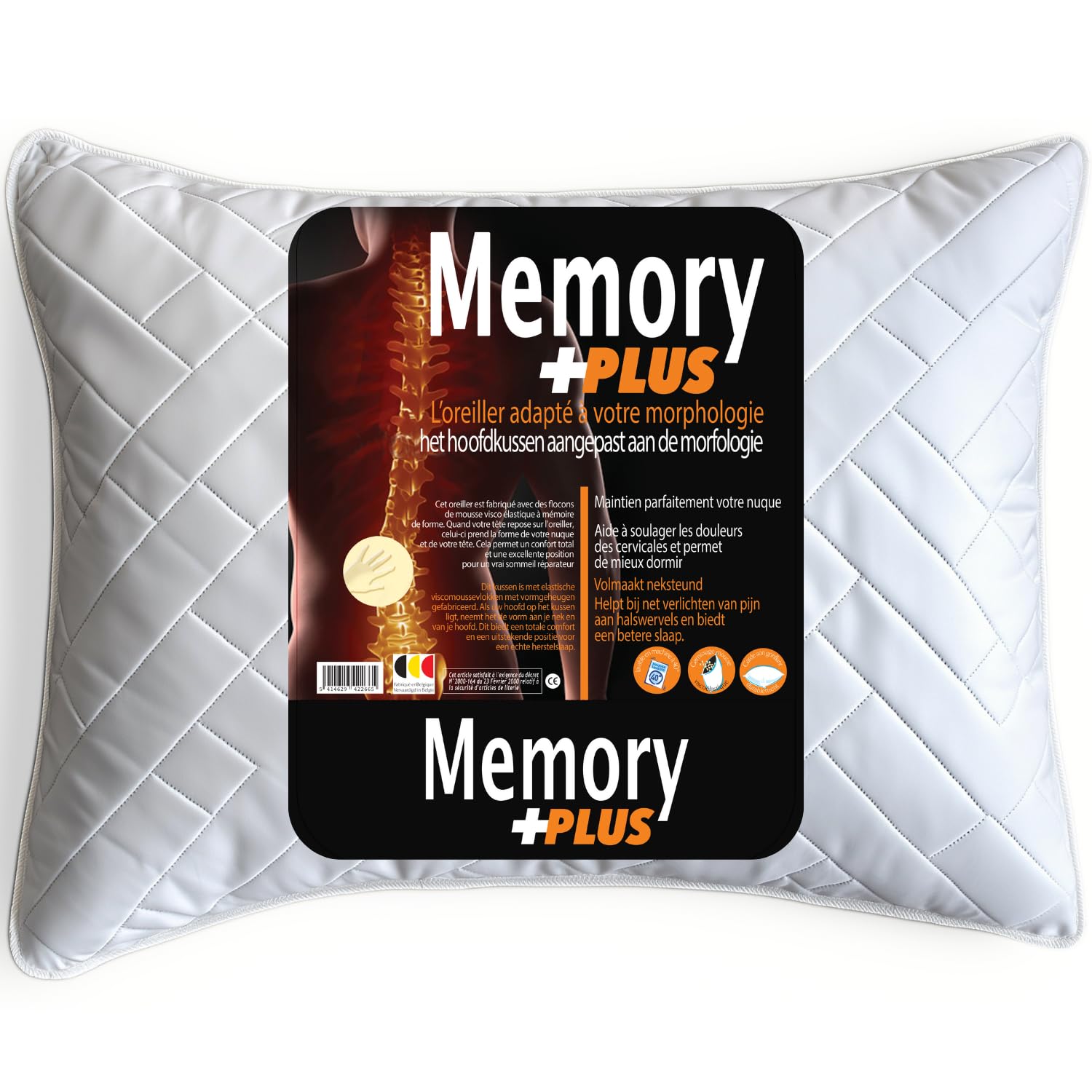 Ergonomisches Nackenkissen 50x70cm (GARANTIE) Memory Foam Kissen 50x70 Schmerzhafte Nackenschmerzen Schmerzlinderung Erholsames Schlafkissen 70x50 Viskoelastisches Festes Kissen aus Memory Foam Pillow Küche, Haushalt & Wohnen