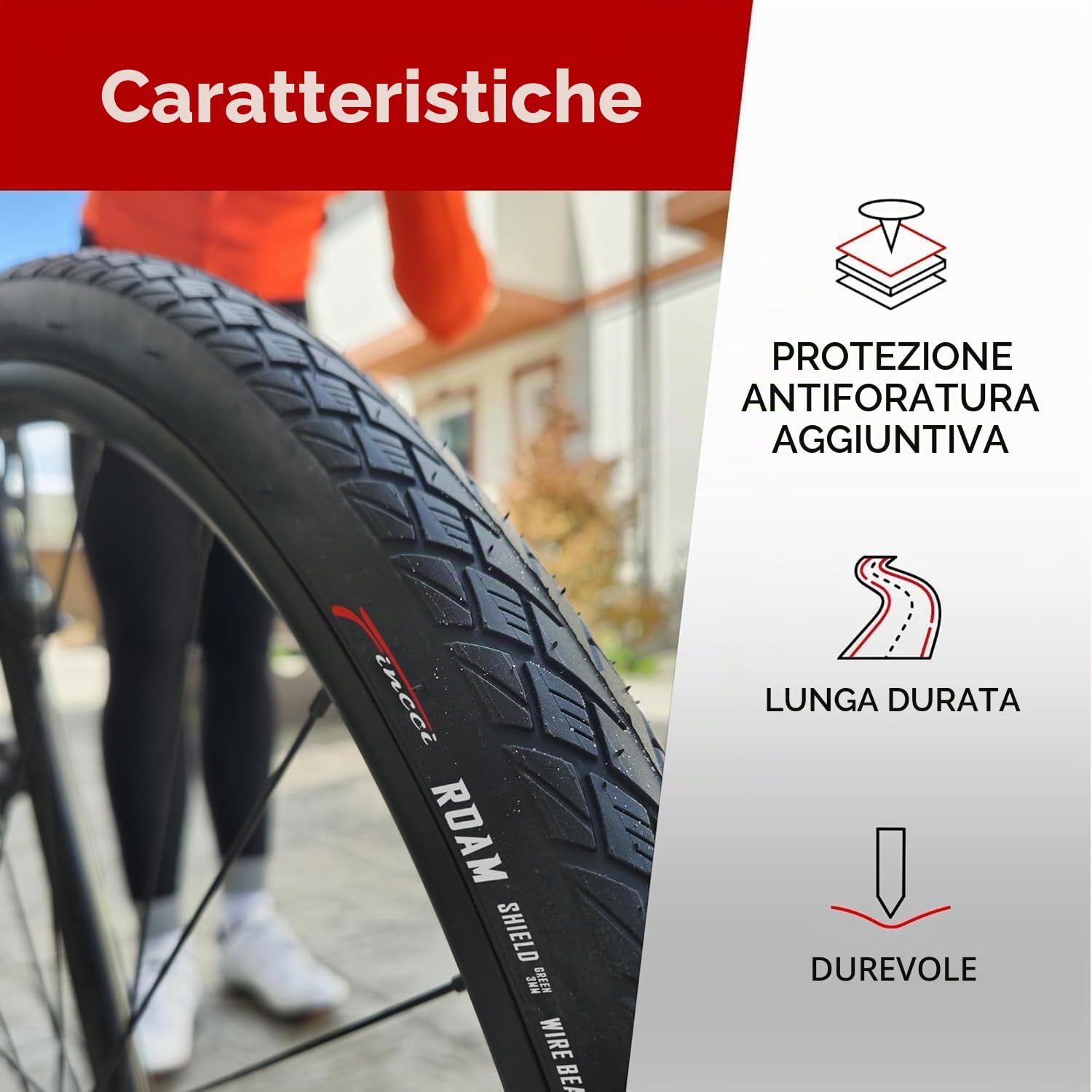 Fincci Copertone Bici 700x35c 37-622 Pieghevole con Protezione Lv3 30TPI | Copertone 37-622 con Protezione Anti-Foratura in Nylon Lv3 e Pressione 50-80 PSI per Pneumatici Bici 28 700 x 35c - Set da 2