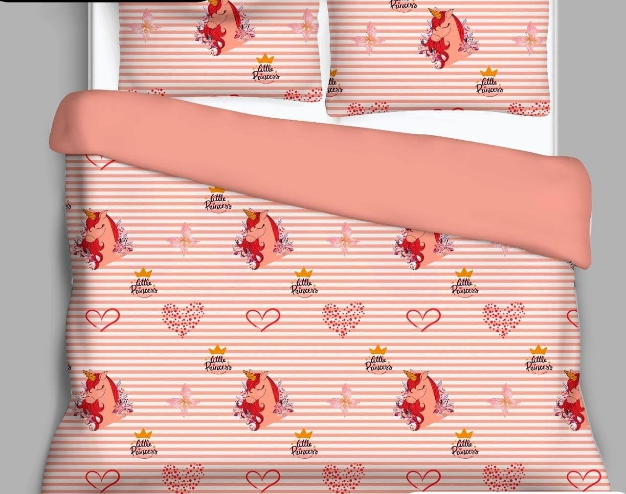 PRISCILLA 140GSM Kids 100% Cotton Super Soft Cartoon Printed Bedsheet for Double Bed Queen Size with 2 Pillow Covers (Multicolour, 90x100inch) (Design 2) (B0C82C5ZHR) Amazon Price History, Amazon Price Tracker