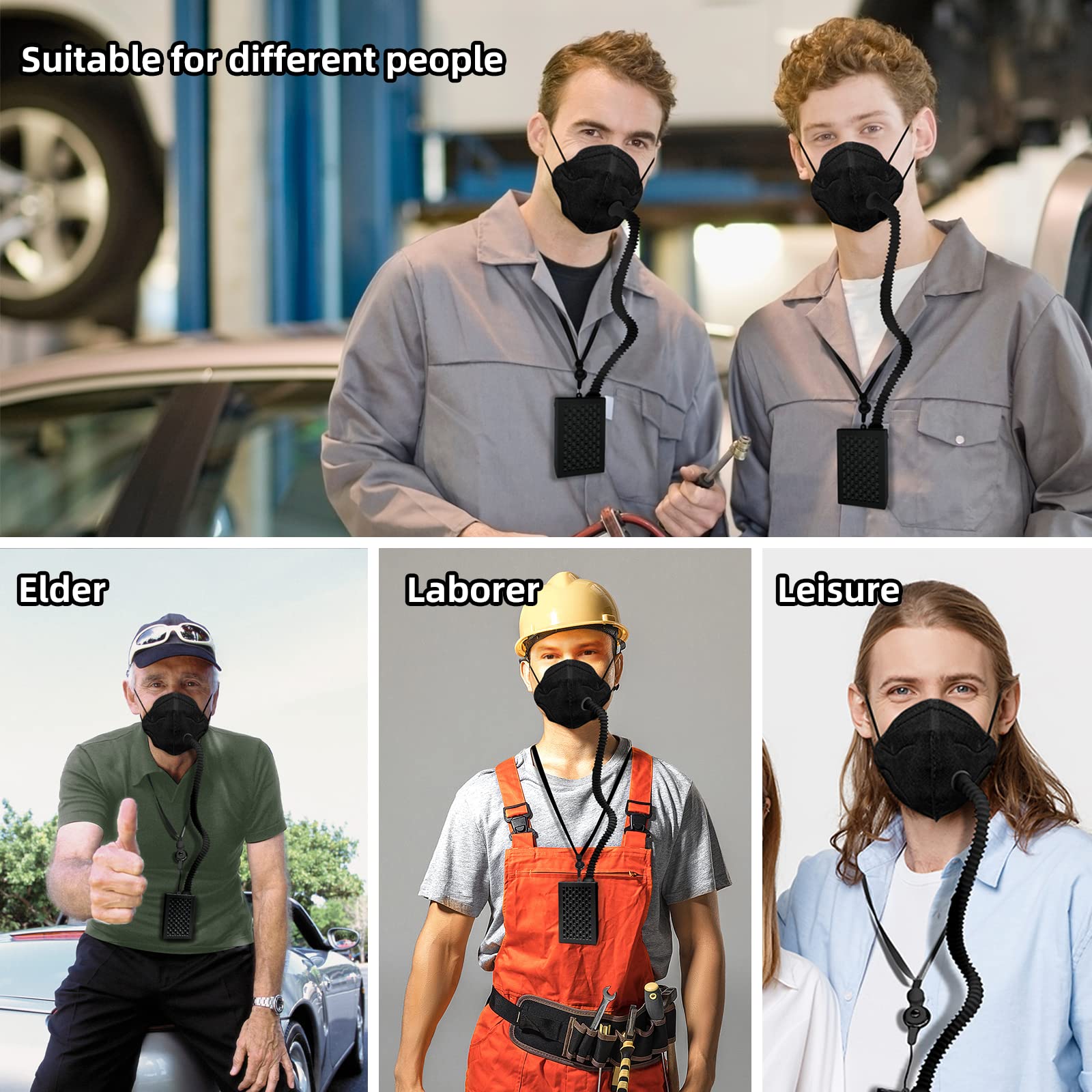 Mascarillas purificadoras de aire con filtro HEPA para polvo, lijado, pulido, carpintería, deshierbe, protección trabaja