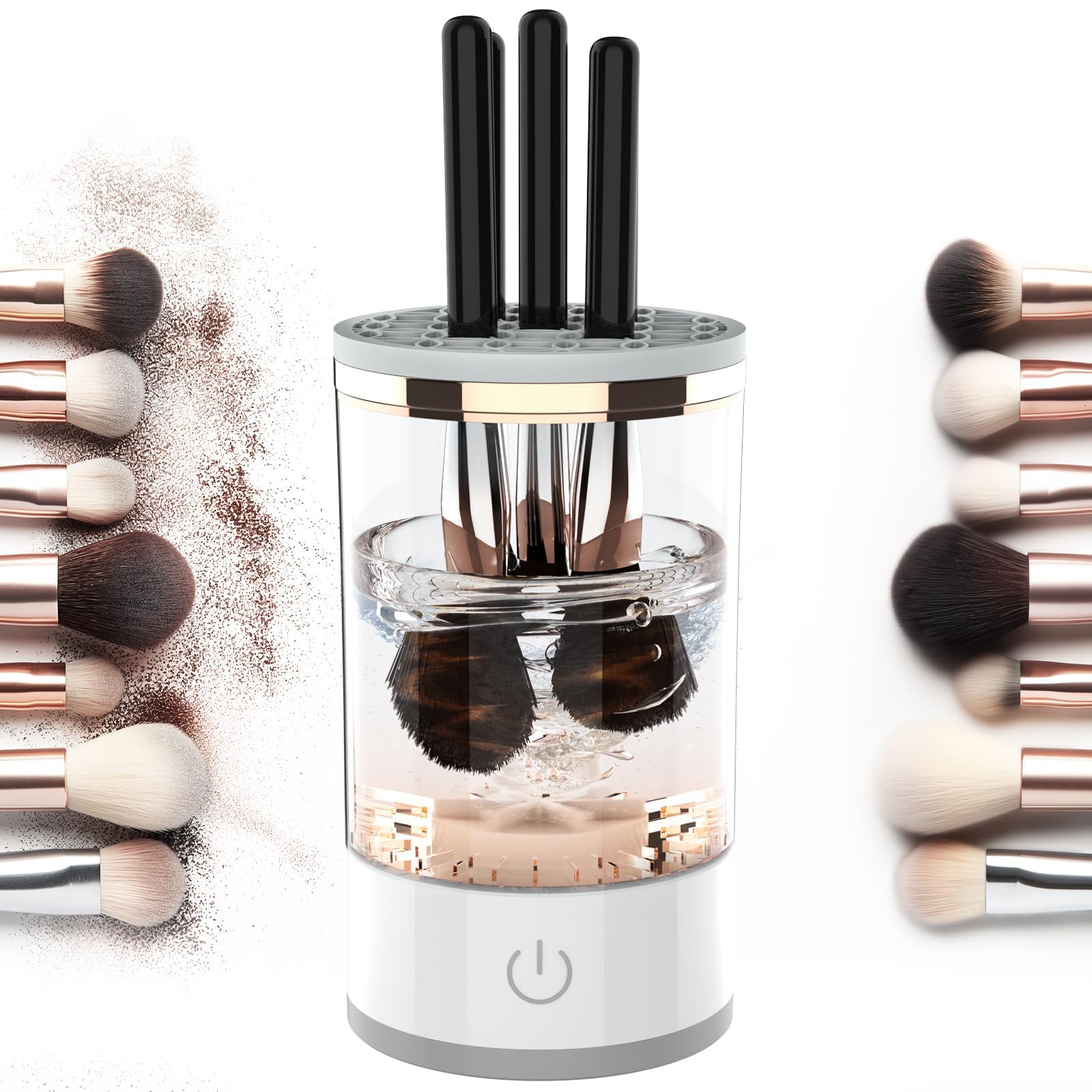 Elektrischer Make-up-Pinselreiniger, Make-up-Pinselreiniger, tragbarer automatischer USB Make-up-Pinselreiniger, geeignet für die meisten Größen von Make-up-Pinseln, Geschenk für Frauen