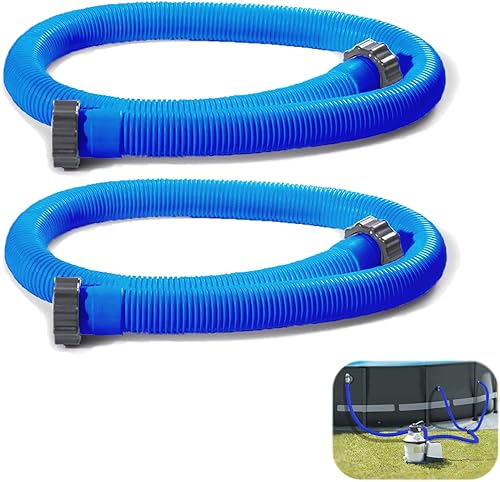 Good Haus Manguera de repuesto para bomba de piscina de 1.5 pulgadas de diámetro 59 pulgadas de largo, accesorios azules para 29060E para piscinas