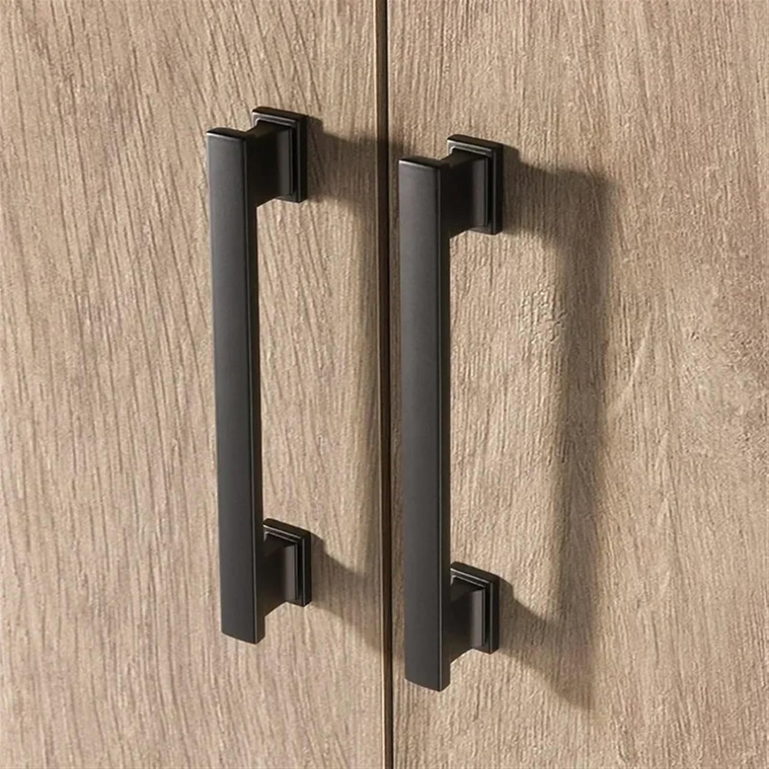 Modern Minimalist Pulls Cupboard Pearl Gray Gold Cabinet Door Handles Zinc Alloy Kitchen Drawer Handles Furniture Hardware 1Pcs (Color : Black red 96mm)