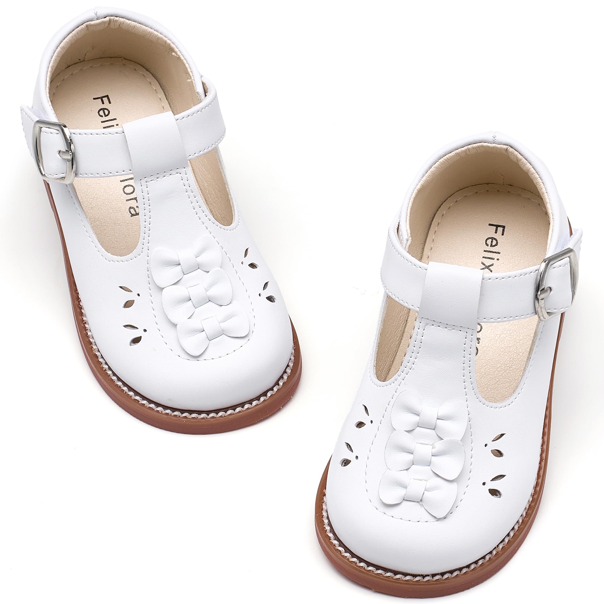 Felix &amp; Flora Toddler Little Girl Mary Jane Dress Shoes - Ballet Flats for Easter Flower Girl Party School Shoes.