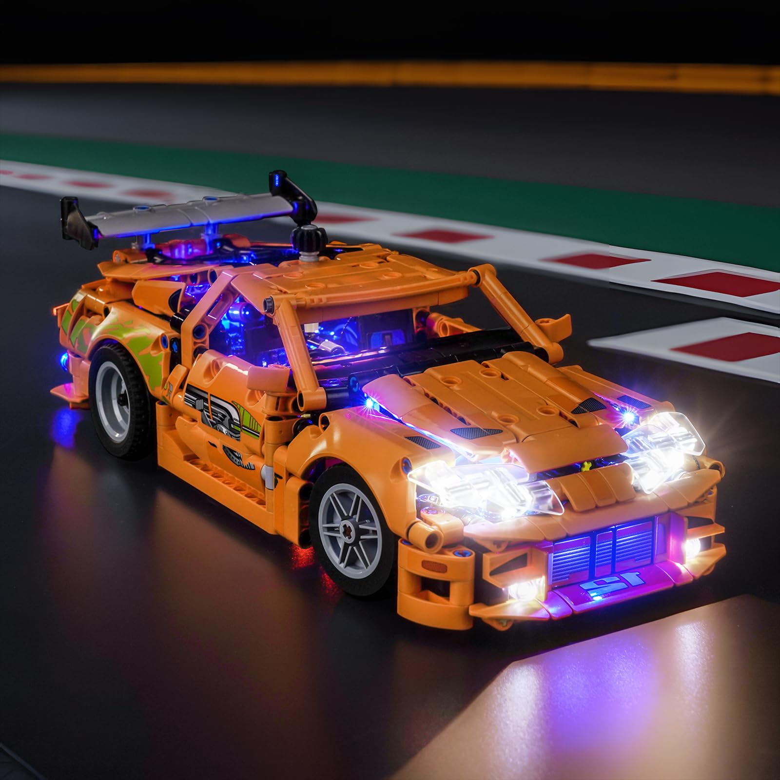 Set di luci LED compatibile con Lego Fast and Furious Toyota Supra MK4 (senza modello) Set di illuminazione decorativa compatibile con Lego 42204 Fast and Furious Toyota Supra MK4 Giocattolo creativo