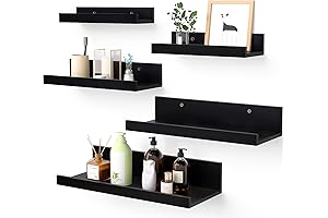 Upsimples Floating Wall Shelves: Black Beauty for Optimal Storage and Display