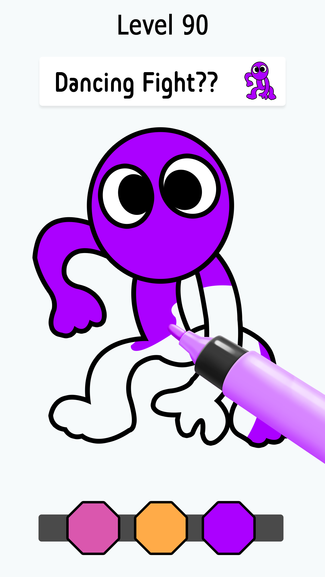 Color Match Rainbow Monster ASMR Master color Paint Page new coloring