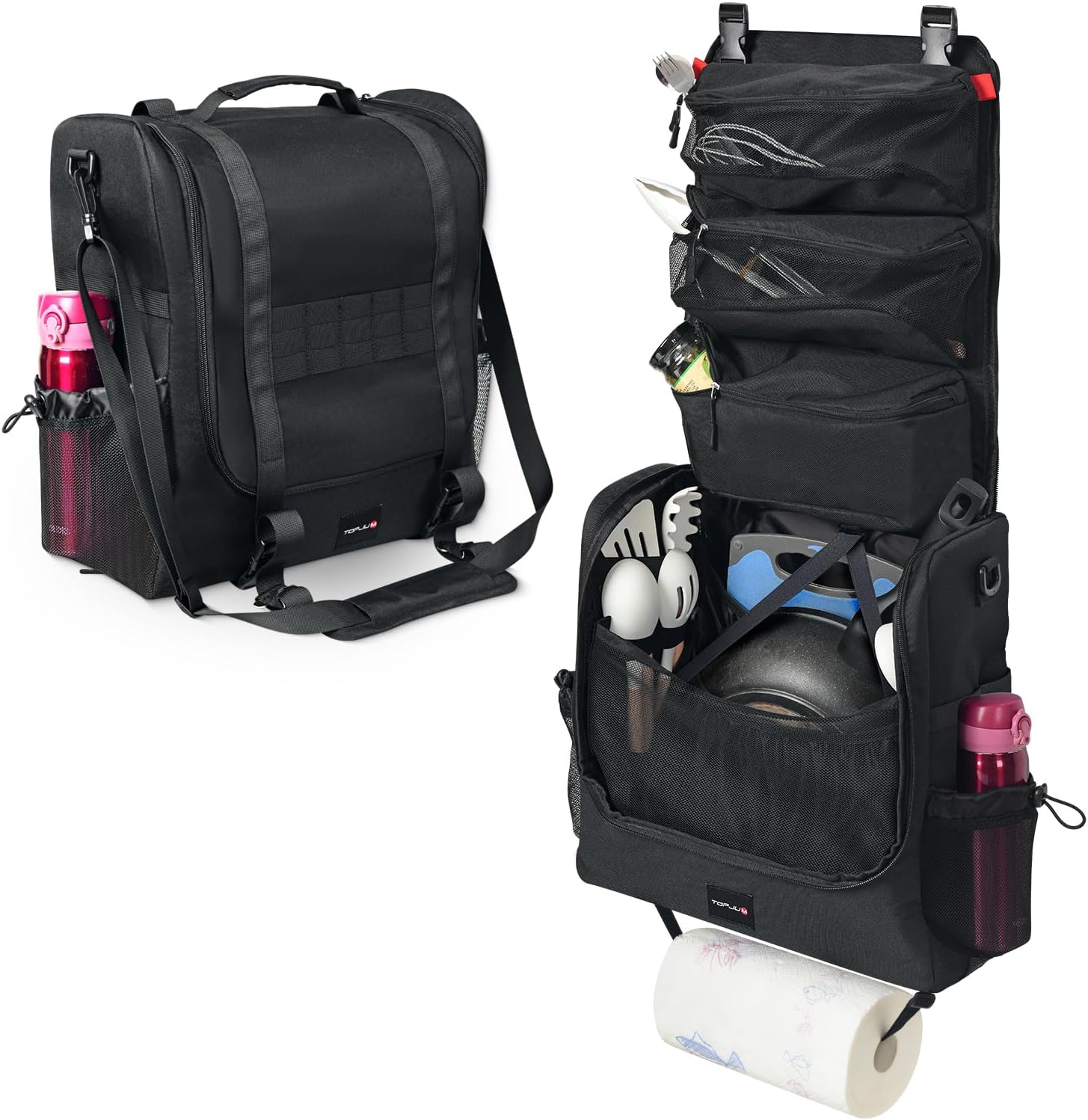 Camp Kitchen Organizer, Cooking Tools Storage Caddy Bag, Multi-Pockets, Paper Towel Holder, Portable Hanging Kitchen Caddy for Camping Utensils, Cookware & BBQ Essentials Bag Only Camp Kitchen Organizer, Cooking Tools Storage Caddy Bag, Multi-Pockets, Paper Towel Holder, Portable Hanging Kitchen Caddy for Camping Utensils, Cookware & BBQ Essentials Bag Only