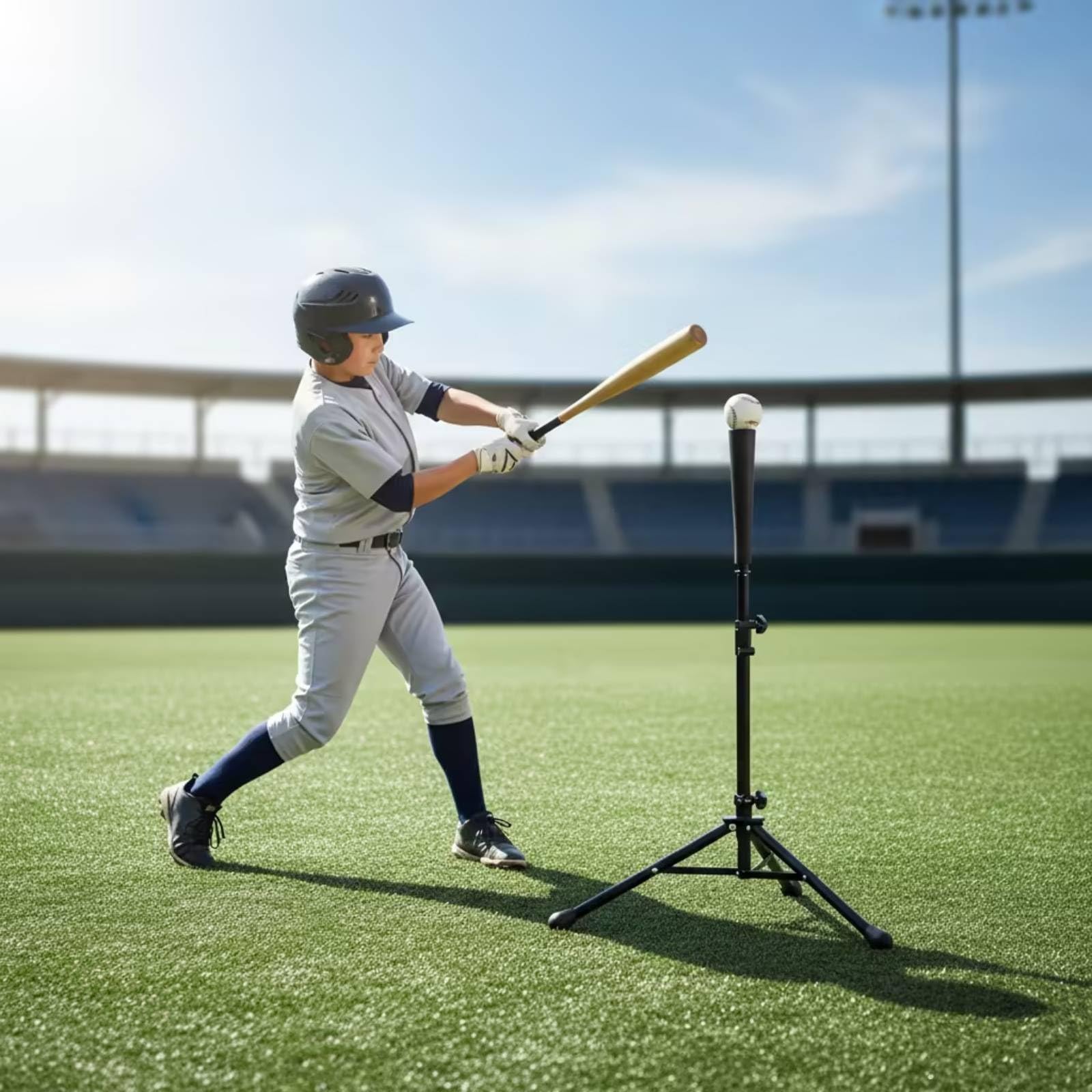 Supporto da Battuta Battuta Regolabile Cavalletto da Pieghevole Attrezzatura Sportiva per Giocatori di Softball, Giardino