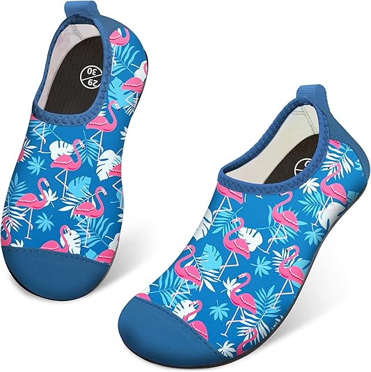 CROVA Toddler Kids Water Shoes Quick Dry Aqua Socks Non-Slip Barefoot Sports Shoes for Boys Girls Toddler