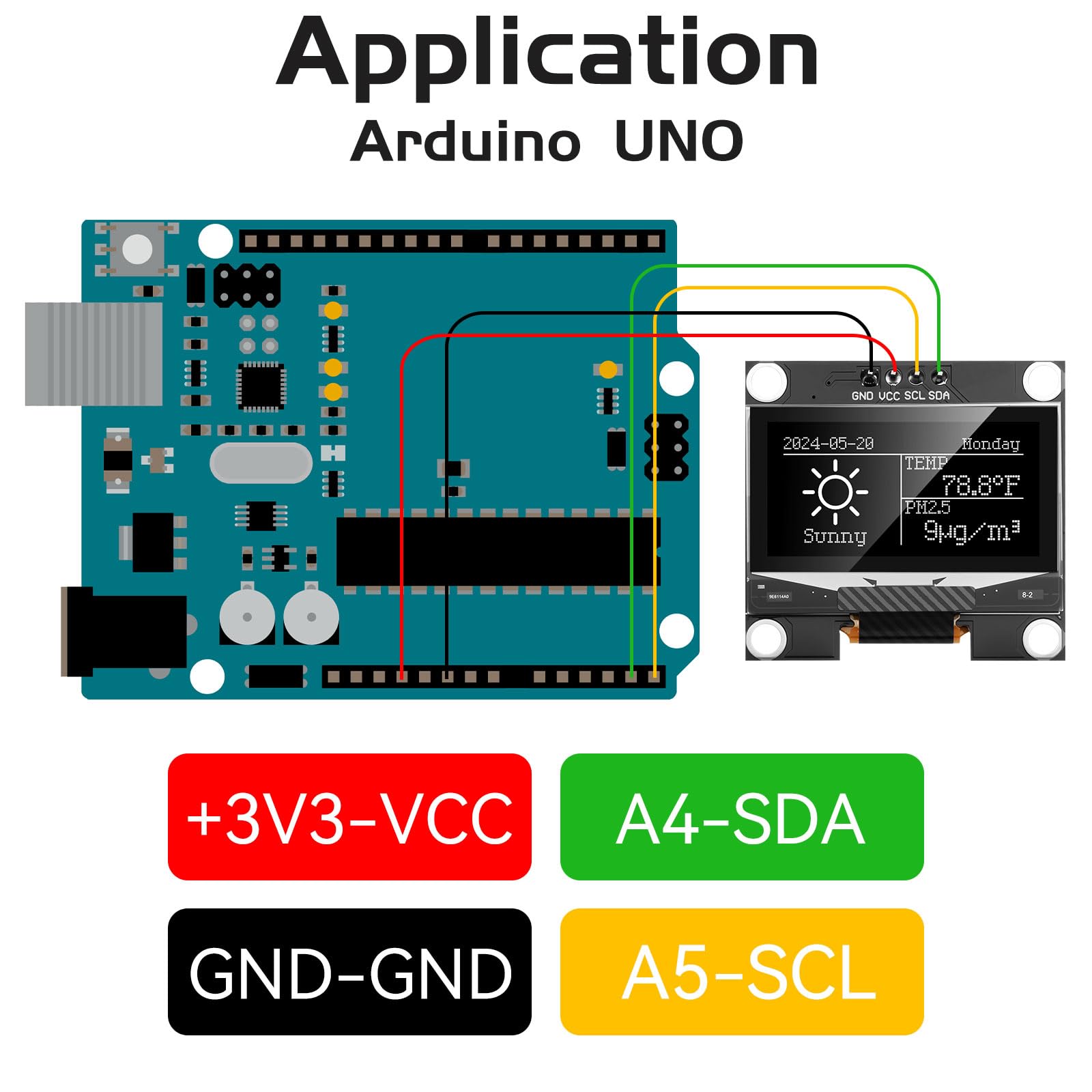 2 módulos de pantalla OLED I2C de 1,3 pulgadas, 128 x 64 píxeles IIC, pantalla Arduino con funda protectora para Arduino/Raspberry Pi/ESP32