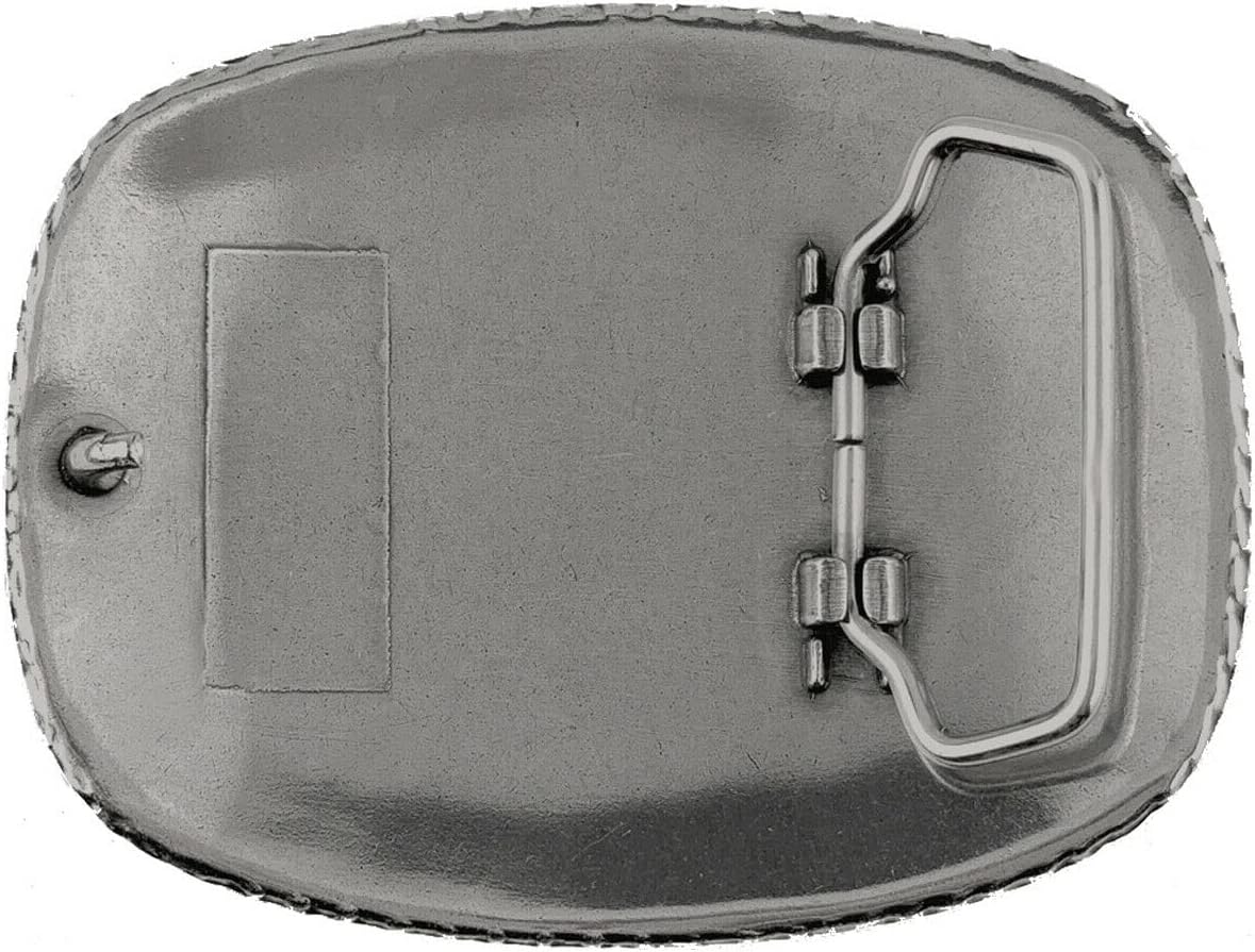 Western Antique Floral Engraved Rope Edge Design Belt Buckle Fits 1-1/2"(38mm) Wide Belt - Image 2