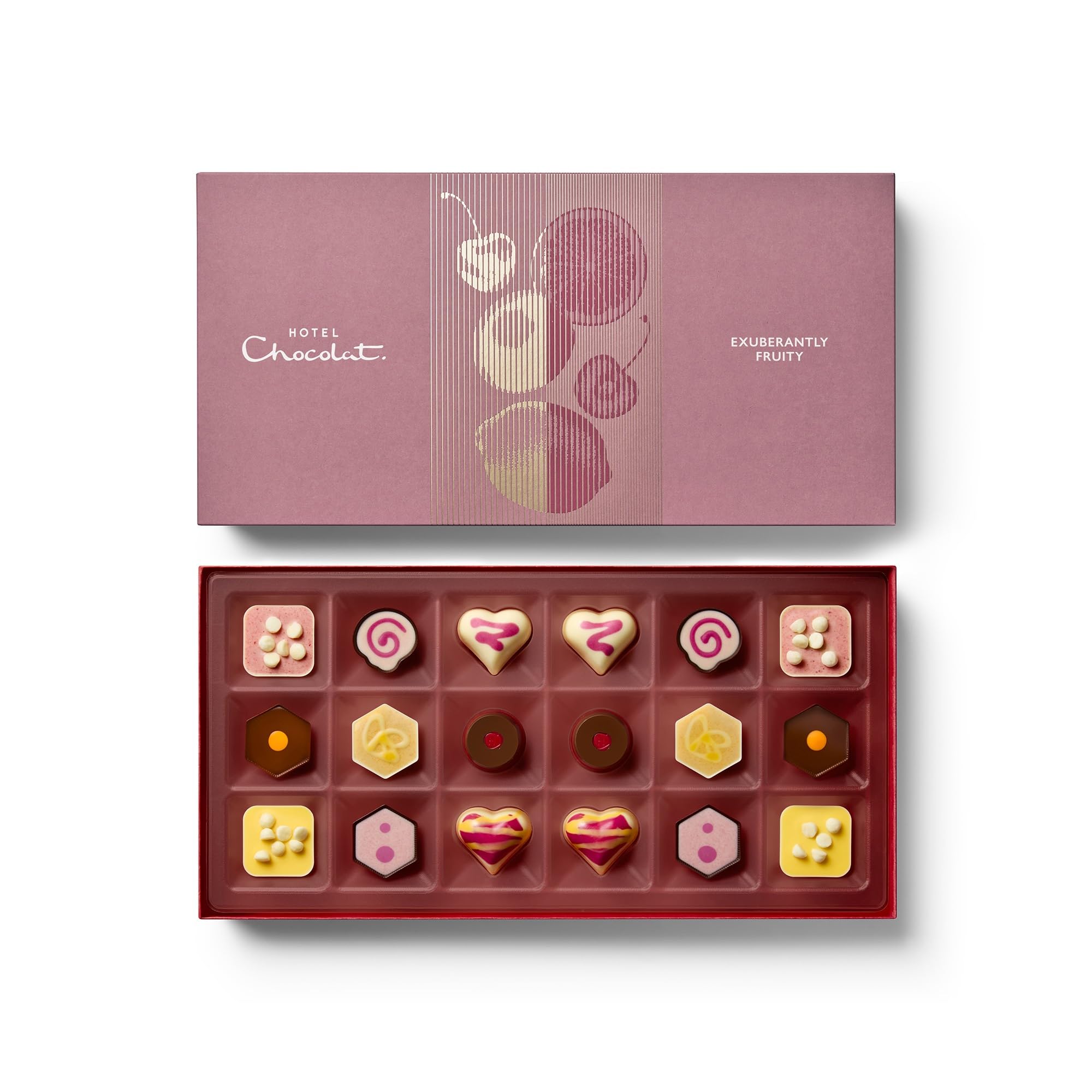 Hotel Chocolat Exuberantly Fruity Chocolate Box, Fruit Inspired 18 piece | A Curated Collection Of Our Bestselling Fruity Chocolates, Perfect For Those Who Adore A Fruity Tang