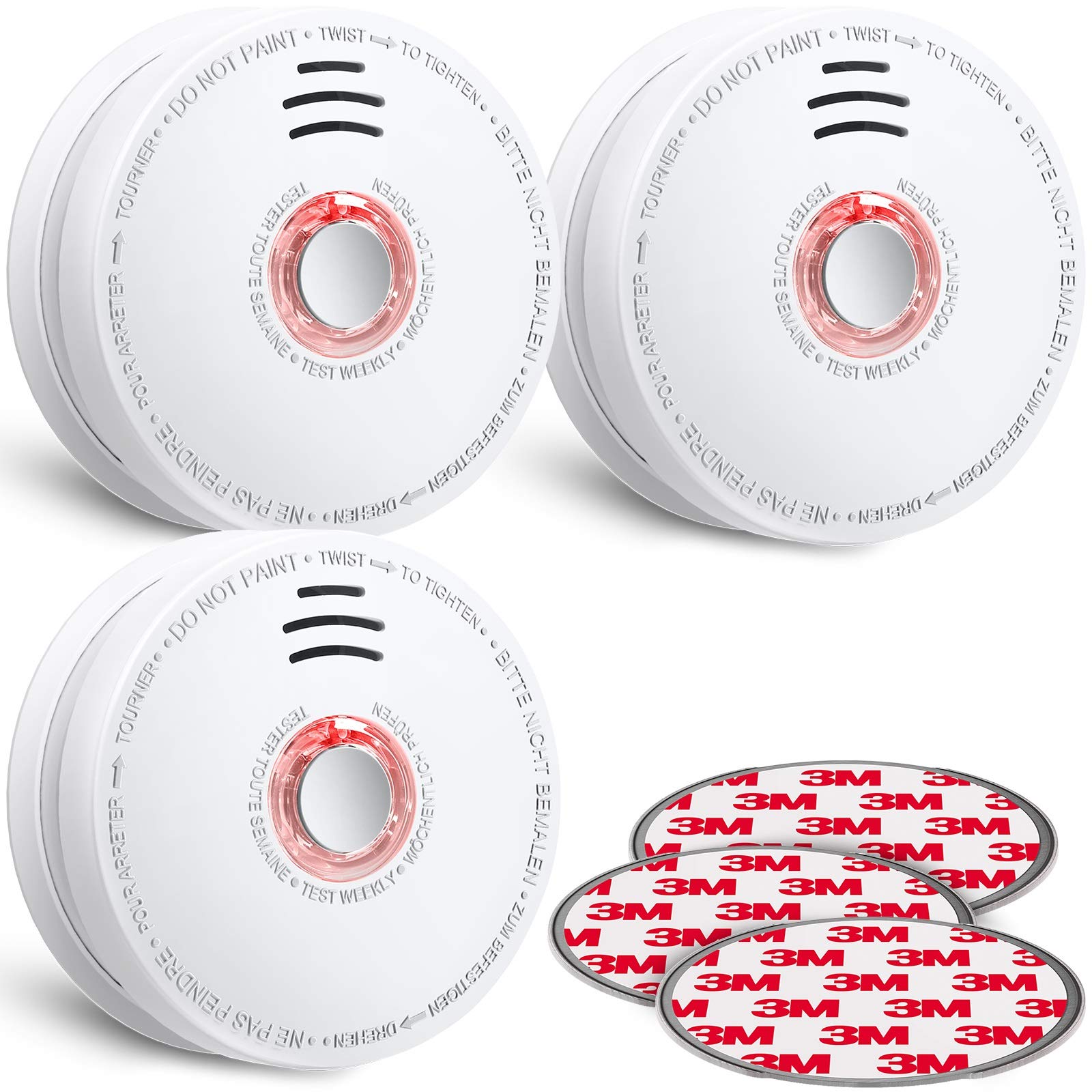 SITERWELL Smoke Detector , Smoke Alarm with Photoelectric Sensor and 9V